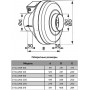 Канальный вентилятор ERA PRO Cyclone 250 (1100 м3/ч) D250 центробежный в пластиковом корпусе